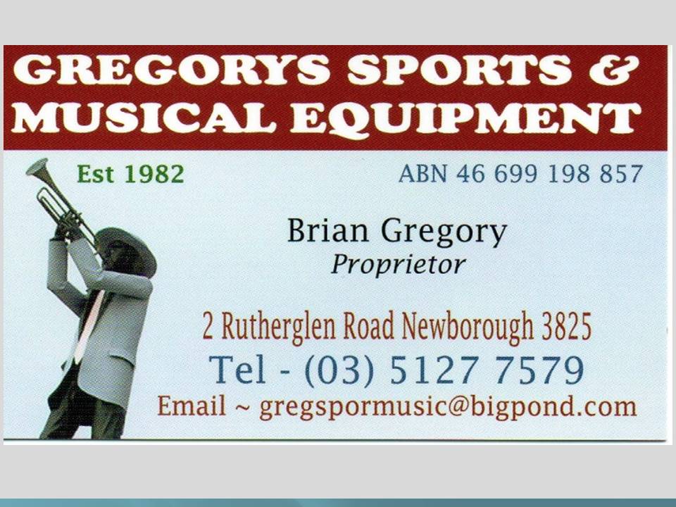 GREGORY'S SPORTS & MUSICAL INSTRUMENTS
